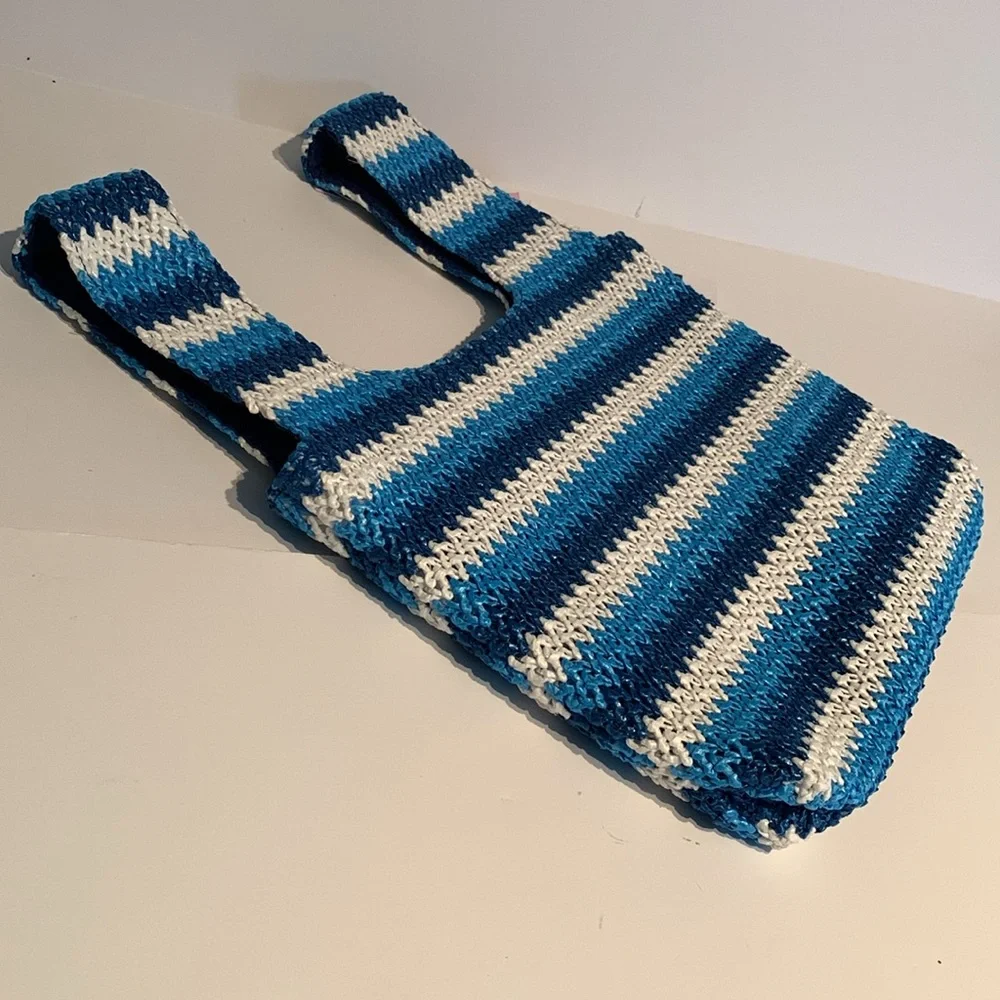 Future Collective LIMITED EDITION Blue & White Chevron Print Striped